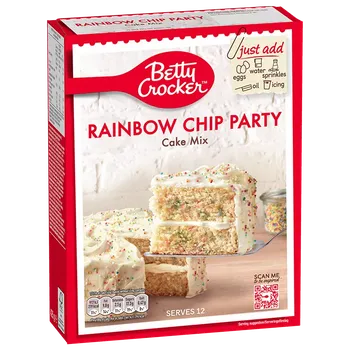 Betty Crocker Party Rainbow Chip směs na přípravu dortu s barevnými kousky 425 g