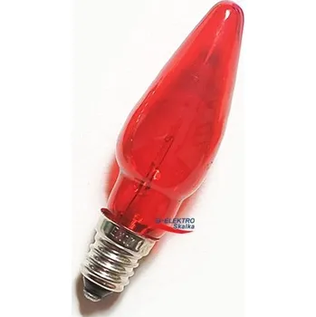 Žárovka ElektroSkalka Žárovka pro řetěz FELICIA 14V/0,1A E-10 červená vánoční svíčka 1ks