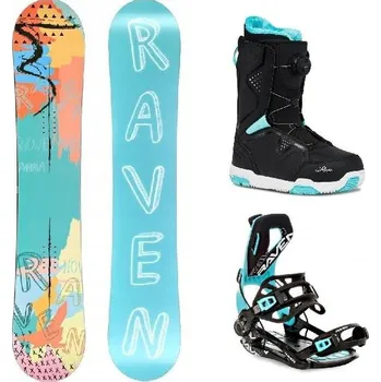 Snowboard Raven Anna dámský snowboard + Raven Fastec FT360 black/mint dámské vázání + Raven Galla mint MOZ boty 146 cm + S (EU 35-40) + DÁREK + Doprava ZDARMA
