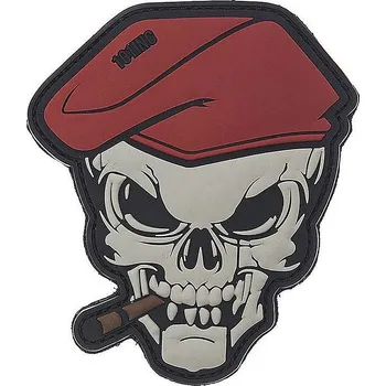 Nášivka Nášivka LEBKA velcro 3D PVC červený baret