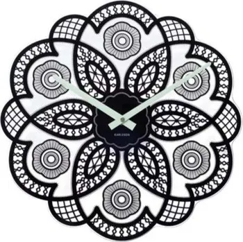 Hodiny Nástěnné hodiny Karlsson černé 38 Cm