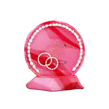 Svatební dekorace Svíce kruh svatební s kameny 4