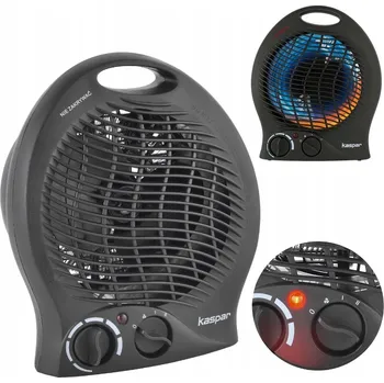 Teplovzdušný ventilátor Kaspar Teplovzdušný ventilátor Kaspar černý 2000 W s termostatem a 3 úrovněmi nastavení KASC0001