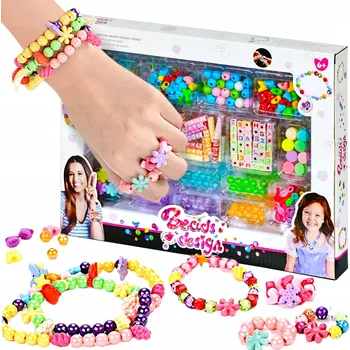 kreativní sada SADA KORÁLKŮ NA VÝROBU NÁRAMKŮ BAREVNÉ