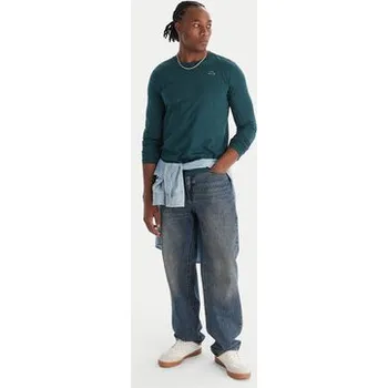 Pánské tričko Robe di Kappa S dlouhým rukávem 631189W Zelená Slim Fit XXL