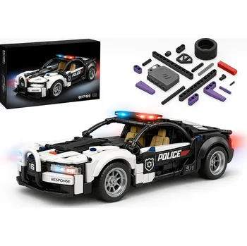 ostatní stavebnice STAVEBNICE AUTO POLICEJNÍ AUTO VOZIDLO VELKÁ SADA BLOKY TECHNICKÉ 410