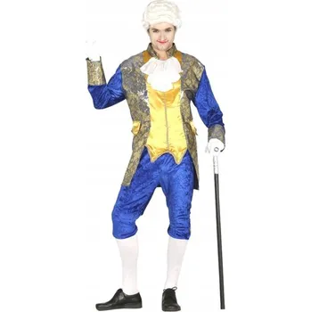 Karnevalový kostým Kostým markýz hrabě modrý divadelní barokní L