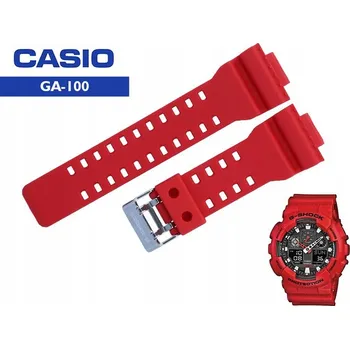 Řemínek na hodinky Řemínek Casio GA-100B-4A červený