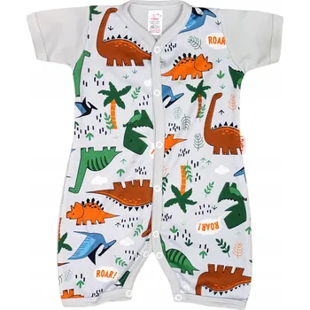 Kojenecký overall OVERAL KRÁTKÝ RUKÁV DINOSAUŘI 56 KLEKLE