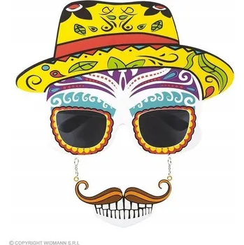 Karnevalový doplněk Brýle lebka klobouk mexické Halloween