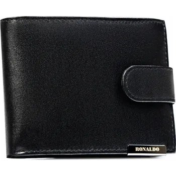 Peněženka Pouzdro na karty Ronaldo z pravé kůže, černé - muž