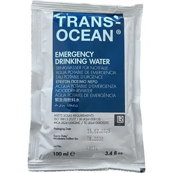 jídlo na cestu Balená voda Emergency TRANS-OCEAN 100ml