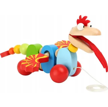 Dřevěná hračka Small Foot tahací Hračka s jednorožcem Luna