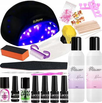 Sada pro hybridní manikúru Sunny Nails s LED/UV lampou 48W a příslušenstvím