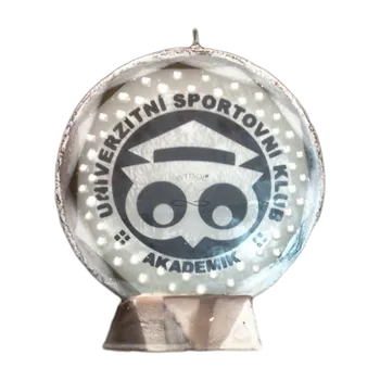 Svíčka Svíčka kruh logo UNIVERZITNÍ SPORTOVNÍ KLUB AKADEMIK černo bílá