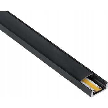 LED osvětlení LED profil Berge hliníkový černý povrchový 1 m