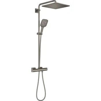 Vodovodní baterie GROHE Rainshower Smartactive 310 Cube Professional - Sprchový systém s termostatem na zeď, kartáčovaný Hard Graphite 26837AL0