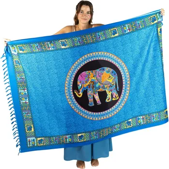 Šátek Sarong / pareo Slon jasně modrý, Sittar POSLEDNÍ KUS!