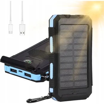 Powerbanka SOLÁRNÍ POWERBANKA 10000MAH S LED SVÍTILNOU