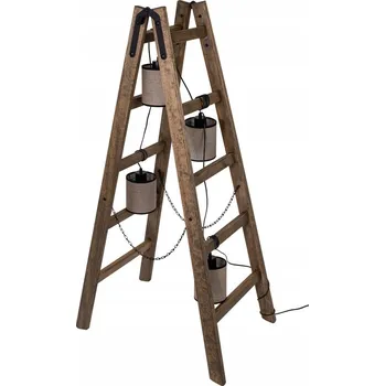 Stojací lampa SPOT Light Stojací lampa 4xE27 Max.15W LED Dřevěná se Stínidly, 1 ks