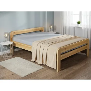 Postel Manželská postel Marko 140x200, Odstín: Borovice přírodní