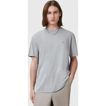 Pánské tričko Bavlněné tričko AllSaints SAKA pánské, šedá barva, M016JC 09X, vel. XXL