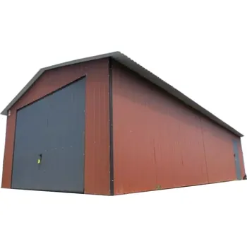 Přístřešek na auto 27. Plechová garáž 4 x 10 m