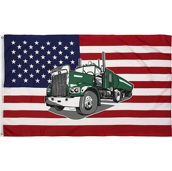 Vlajka Vlajka USA kamion
