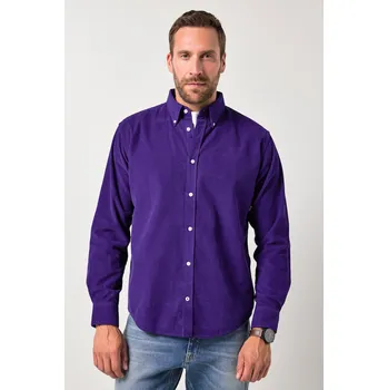 Pánská košile JP1880, Plus size Manšestrová košile JP1880, dlouhé rukávy, límeček s knoflíky, Modern střih, do 7XL pro plnoštíhlé nadměrná velikost, 842994849-1452, nachový, 3XL, Plus size oblečení, Oblečení pro vysoké muže, Nadměrné velikosti, Oblečení pro plnoštíhlé.