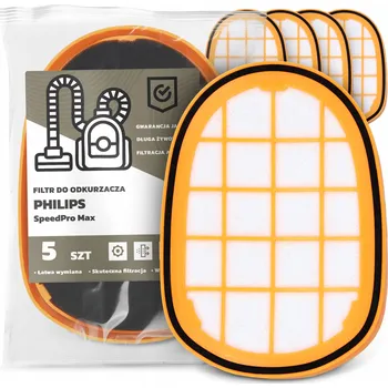Filtr do vysavače 5x FILTR do VYSAVAČE Philips SpeedPro Max Vzduchový Pěnový FILTRY EM-W