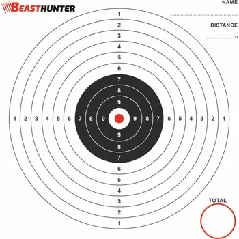 Terč na sportovní střelbu Terč papírový vzduchovkový BeastHunter 17x17cm 100ks