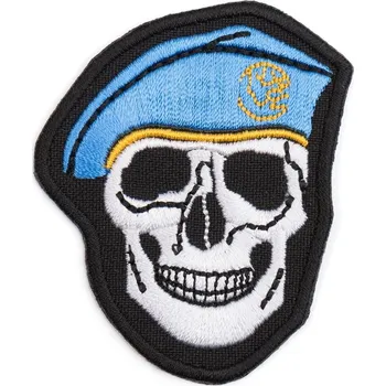 Nášivka Nášivka lebka světle modrý baret
