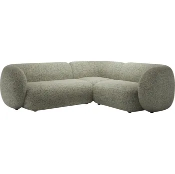 Pohovka Micadoni Zelená rohová pohovka Kate 252 cm, pravá