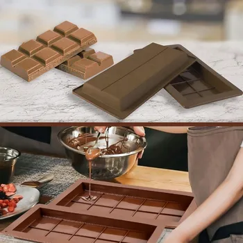 Forma na pečení 2X SILIKONOVÁ FORMA NA ČOKOLÁDU, PRALINKY, LED, VOSK - VELKÁ