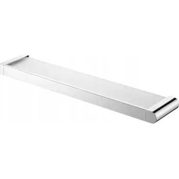 Koupelnový nábytek Skleněná polička do koupelny pod zrcadlo, závěsná, chromovaná