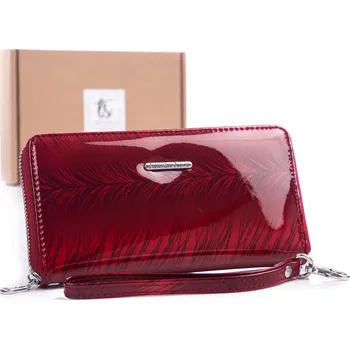 Peněženka Jennifer Jones peněženka z pravé kůže červená - dámská