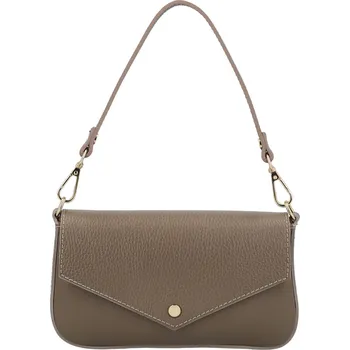 Kabelka Luxusní dámská kožená kabelka na rameno Zinta, taupe