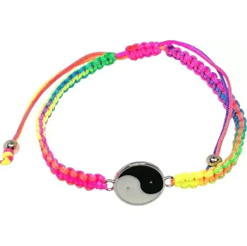 Náramek Duhový náramek se symbolem JIN JANG