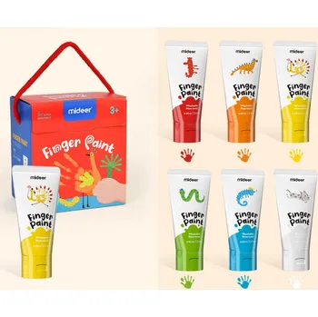 Vodová barva Mideer - Dětská sada prstových barev - 6 barev