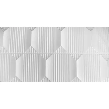 Obklad 3D panel XPS geometrický vzor bílý rozměr 100 cm x 50 cm