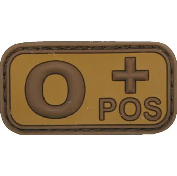 Nášivka 3D PVC 0+ POS pouštní