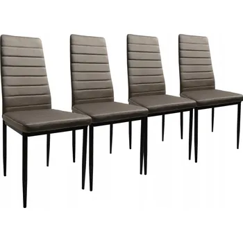 Sada 4 Židlí Velur Mléčně Šedá Elegance a Komfort HIT glamour HIT