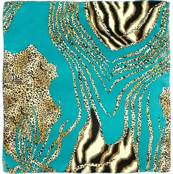 Šála Saténová šála Apaszka Wild Splash XS - tyrkysová sz20974