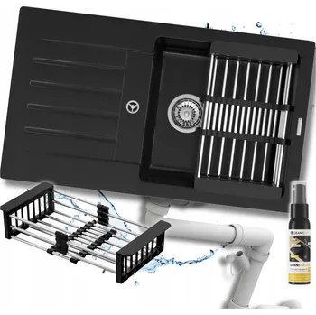Granitový dřez Jednokomorový dřez Granitan TRIX granit černý