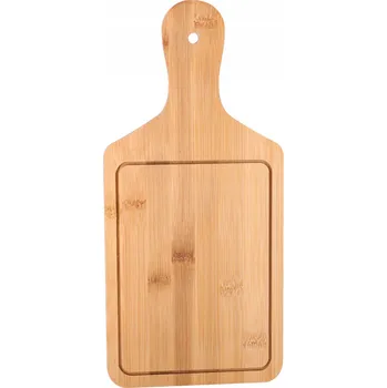 Kuchyňské prkénko Hnědé dřevěné prkénko na pizzu, obdélníková 39x17x1 cm