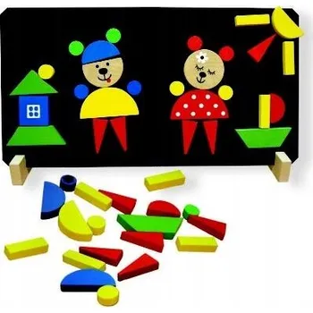 Puzzle Detoa Puzzle 37 dílků Detoa Magnetické puzzle Medvědi, 37 dílků