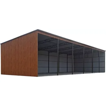 Přístřešek na auto 47H. Sklad 18 x 7 výška 4m