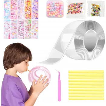 kreativní sada Bublifuková páska k nafukování 3 m s 27 prvky pro děti Věk 2+