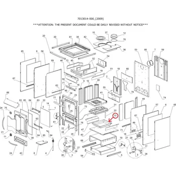 Krbová kamna La Nordica - náhradní popelník pro Isotta, Lola, Nicoletta, Rossella, Loriet, America, Cucinnota