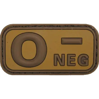 Nášivka 3D PVC 0- NEG pouštní